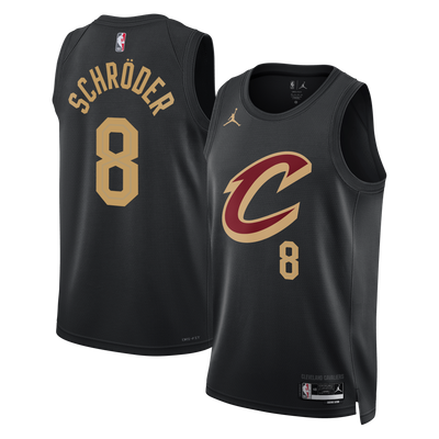 Cleveland Cavaliers Jordan Brand Statement Edition Swingman Jersey - Black - Dennis Schröder