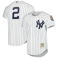 New York Yankees Derek Jeter Mitchell & Ness White Cooperstown Collection Authentic Jersey