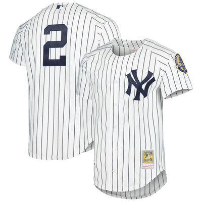 New York Yankees Derek Jeter Mitchell & Ness White Cooperstown Collection Authentic Jersey