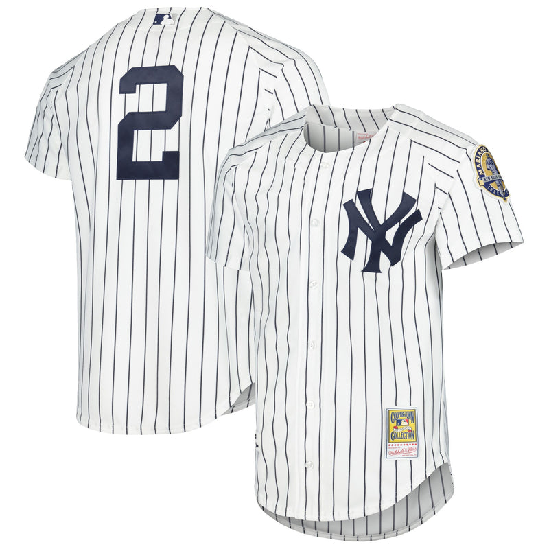 New York Yankees Derek Jeter Mitchell & Ness White Cooperstown Collection Authentic Jersey