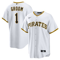 Pittsburgh Pirates Nike White #1 Groom Home Replica Jersey