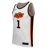 #1 Oklahoma State Cowboys Nike Replica Basketball Jersey - White