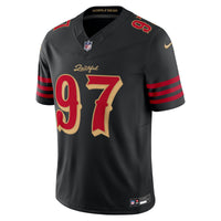San Francisco 49ers Nick Bosa Nike Black 2025 Rivalries Collection Stitched Limited Jersey