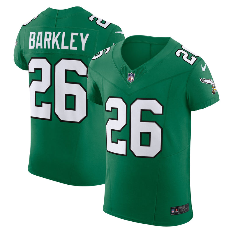 Philadelphia Eagles Saquon Barkley Nike Kelly Green Alternate Vapor F.U.S.E. Elite Jersey