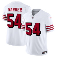San Francisco 49ers Fred Warner Nike White Alternate Vapor F.U.S.E. Stitched Limited Jersey
