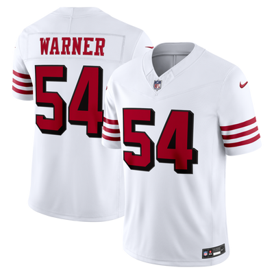 San Francisco 49ers Fred Warner Nike White Alternate Vapor F.U.S.E. Stitched Limited Jersey