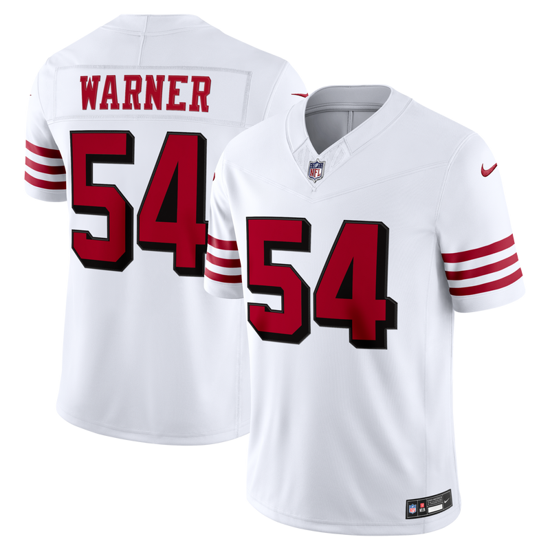 San Francisco 49ers Fred Warner Nike White Alternate Vapor F.U.S.E. Stitched Limited Jersey