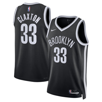 Brooklyn Nets Nike Icon Edition Swingman Jersey - Black - Nic Claxton