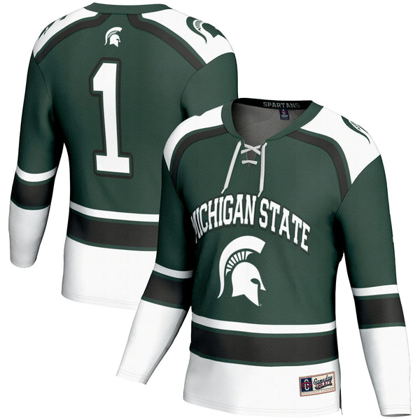 #1 Michigan State Spartans GameDay Greats Hockey Jersey - Green