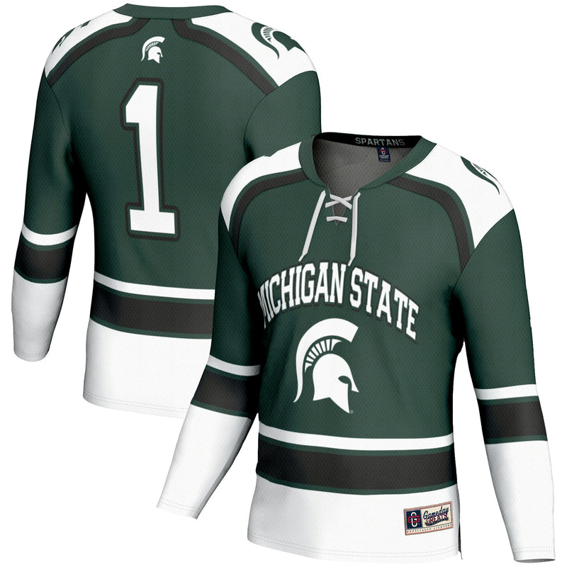 #1 Michigan State Spartans GameDay Greats Hockey Jersey - Green