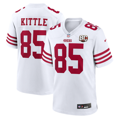 San Francisco 49ers George Kittle Nike White 80th Anniversary Game Jersey