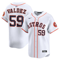 Houston Astros Framber Valdez Nike White Home Limited Player Jersey