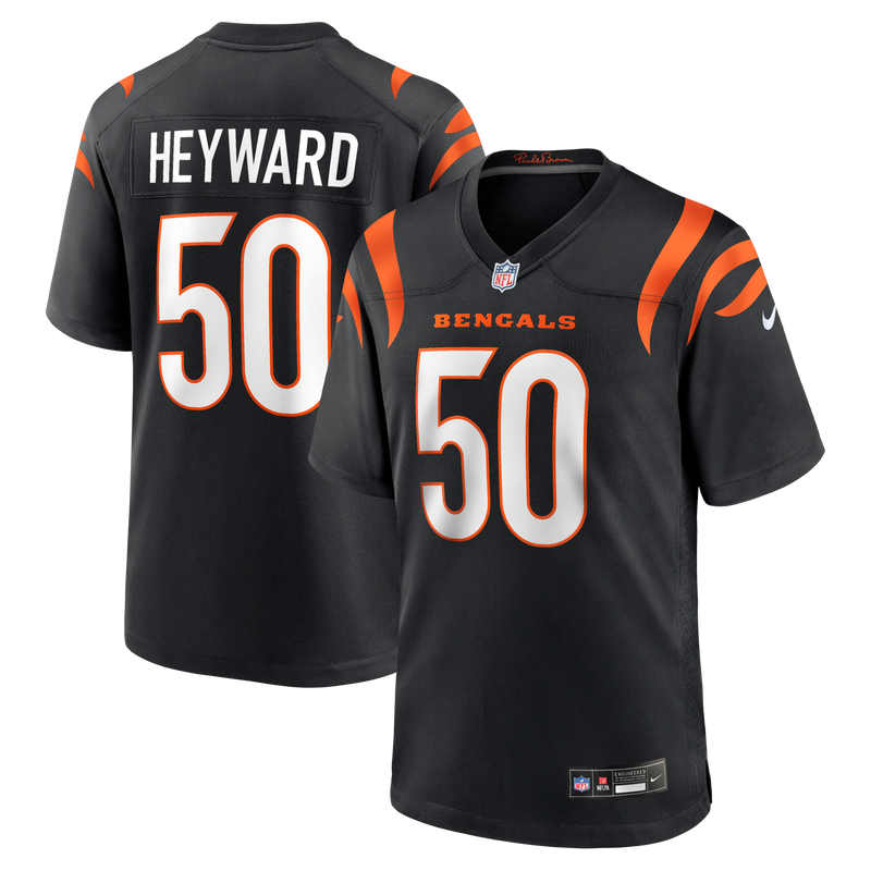 Cincinnati Bengals Shaka Heyward Nike Black Team Game Jersey