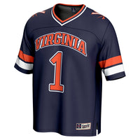 #1 Virginia Cavaliers GameDay Greats Lightweight Collegiate Football Fashion Jersey - Navy
