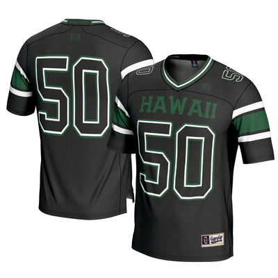 GameDay Greats #1 Black Hawaii Rainbow Warriors Football Jersey