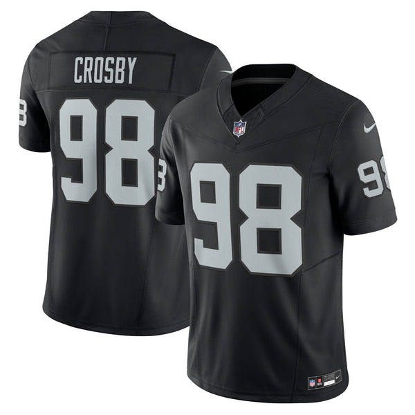 Las Vegas Raiders Maxx Crosby Nike Black Vapor F.U.S.E. Limited Jersey