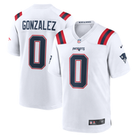 New England Patriots Christian Gonzalez Nike White Game Jersey