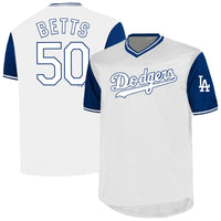 Los Angeles Dodgers Mookie Betts Profile White Big & Tall Name & Number Jersey