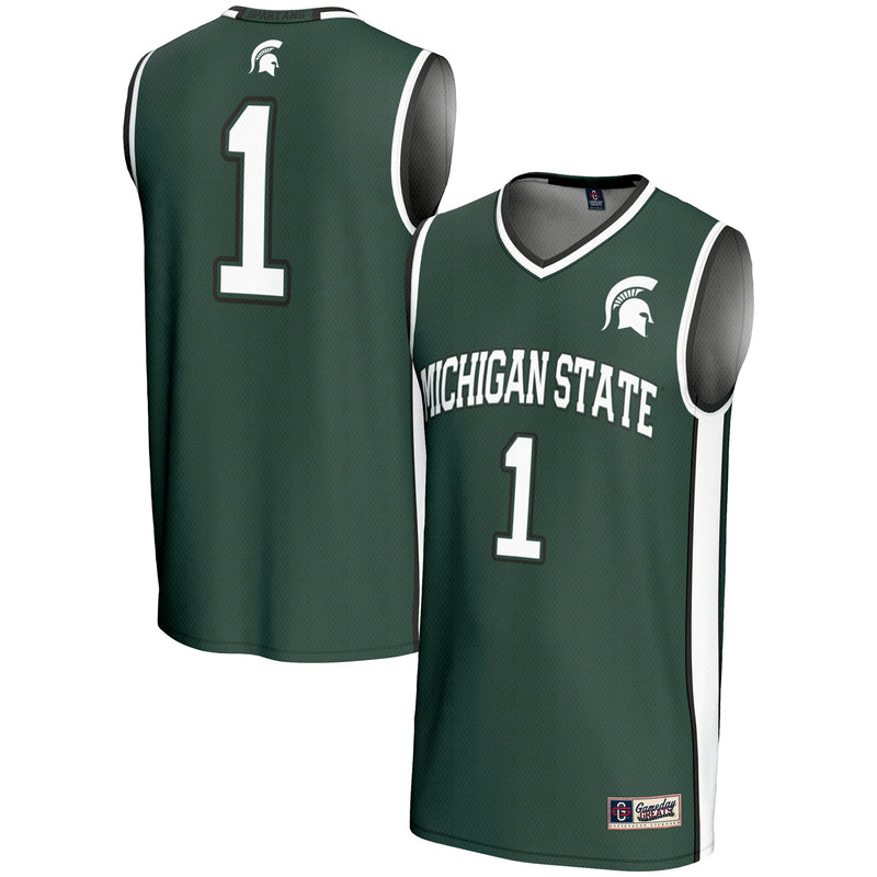 #1 Michigan State Spartans GameDay Greats Lightweight Basketball Jersey - Green