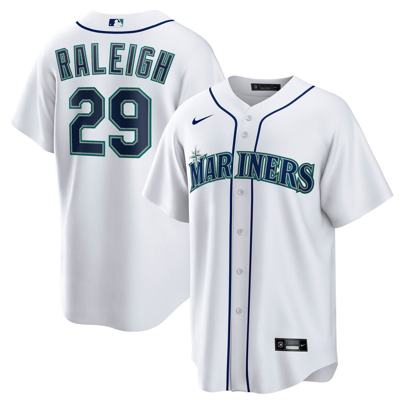 Seattle Mariners Cal Raleigh Nike White Home Replica Player Jersey