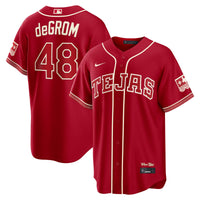 Texas Rangers Jacob deGrom Nike Red 2026 City Connect Stadium Jersey