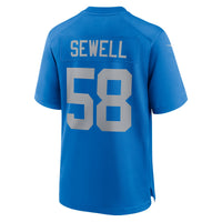 Detroit Lions Penei Sewell Nike Blue Alternate Game Jersey