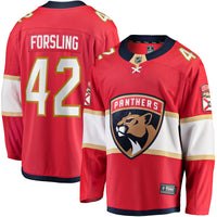 Florida Panthers Gustav Forsling Fanatics Red Home Breakaway Player Jersey