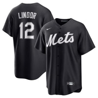 New York Mets Francisco Lindor Nike Black Replica Player Jersey