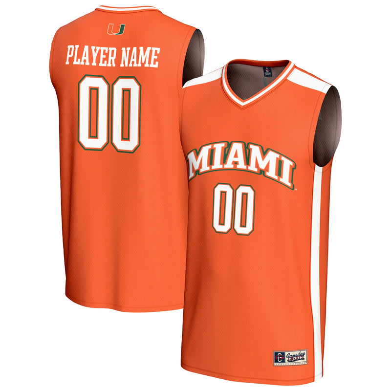 Miami Hurricanes GameDay Greats Lightweight Collegiate Basketball NIL Pick-A-Player Fashion Jersey - Orange