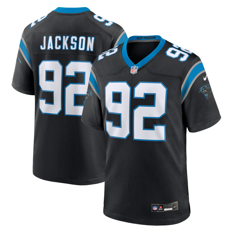 Carolina Panthers Cam Jackson Nike Black Team Game Jersey