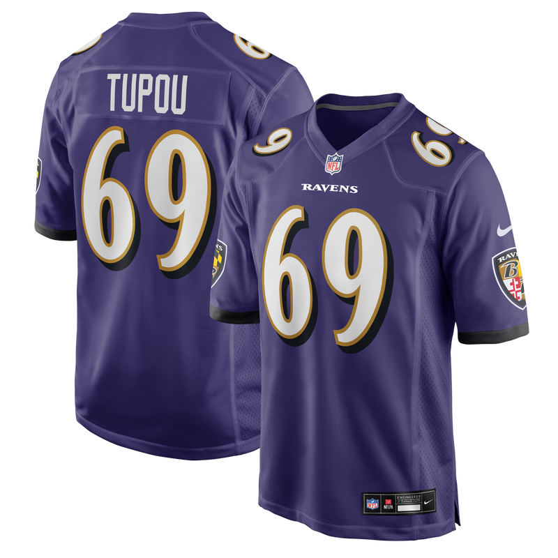 Baltimore Ravens Josh Tupou Nike Purple Team Game Jersey