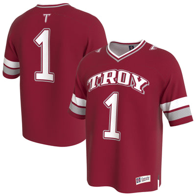 Troy University Trojans GameDay Greats Lightweight Collegiate Football Fashion Jersey - Cardinal