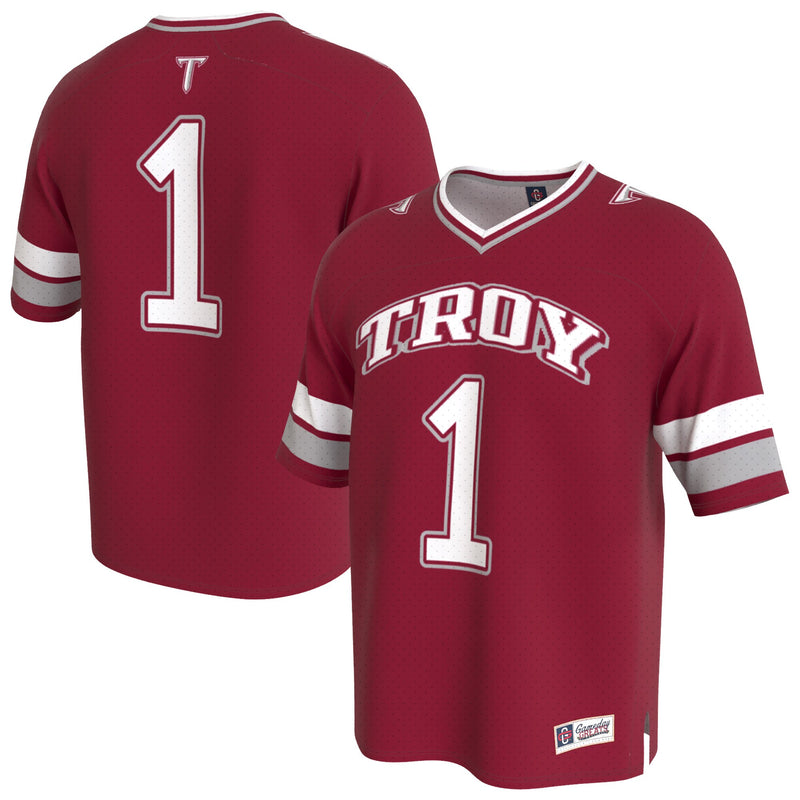 Troy University Trojans GameDay Greats Lightweight Collegiate Football Fashion Jersey - Cardinal