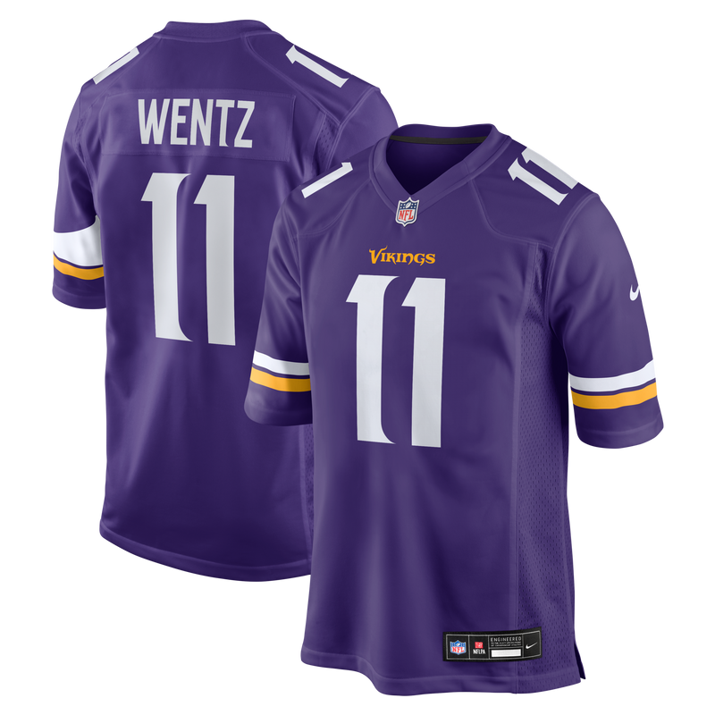 Minnesota Vikings Carson Wentz Nike Purple Team Game Jersey