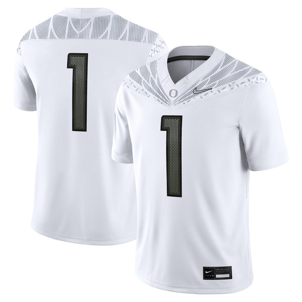 #1 Oregon Ducks Nike Game Jersey - White