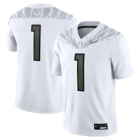 #1 Oregon Ducks Nike Game Jersey - White