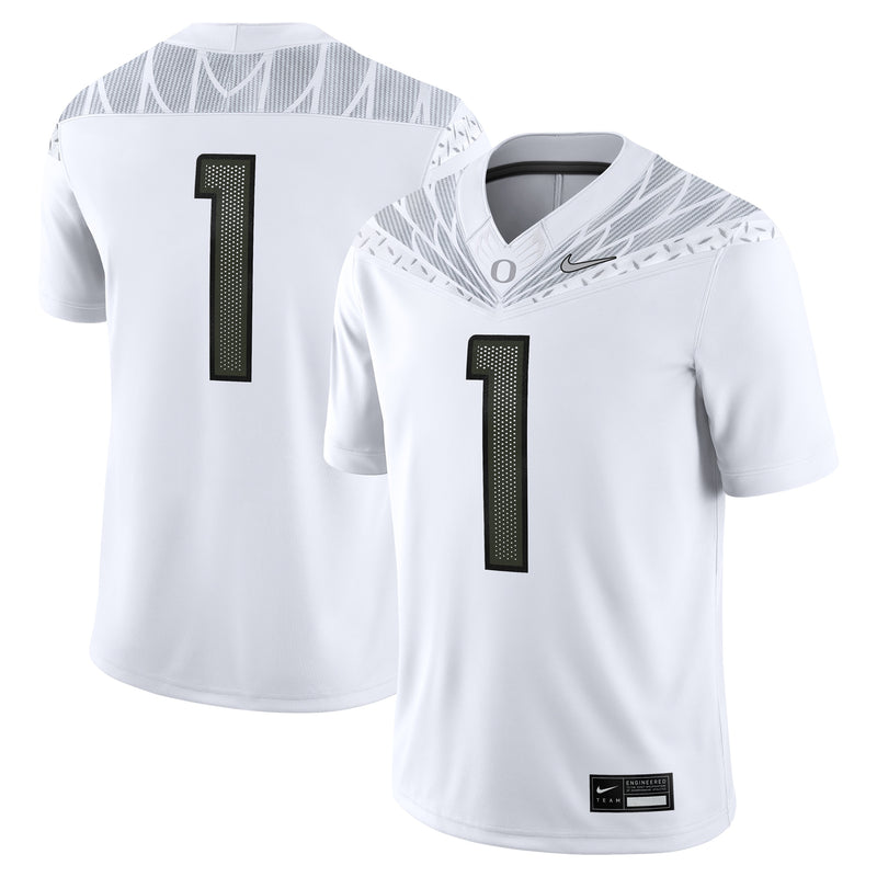#1 Oregon Ducks Nike Game Jersey - White