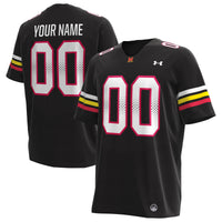 Maryland Terrapins Under Armour Custom Replica Football Jersey - Black