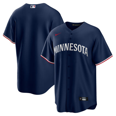 Minnesota Twins Nike Navy Alternate Replica Team Logo Jersey