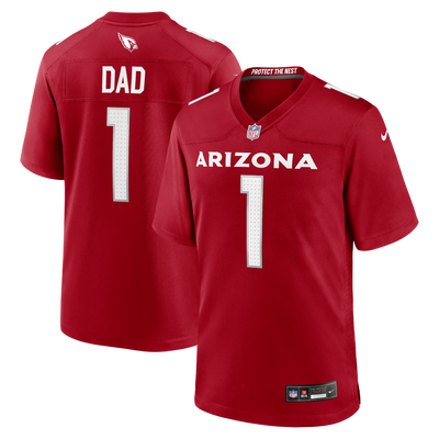 Arizona Cardinals Number 1 Dad Nike Cardinal Game Jersey