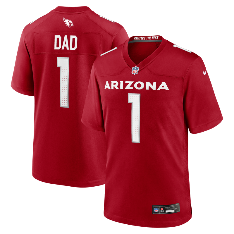 Arizona Cardinals Number 1 Dad Nike Cardinal Game Jersey