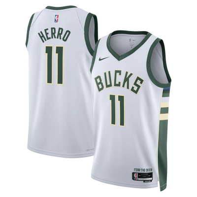 Milwaukee Bucks Association Edition Swingman Jersey - White - Tyler Herro -