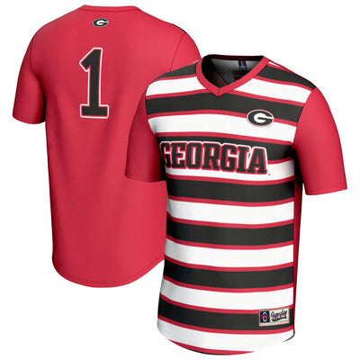 GameDay Greats #1 Red Georgia Bulldogs Lightweight Soccer Fashion Jersey