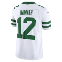 New York Jets Joe Namath Nike Legacy White Vapor F.U.S.E. Limited Jersey