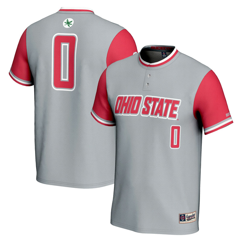 #0 Ohio State Buckeyes GameDay Greats Lightweight Softball Jersey - Gray
