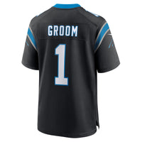 Carolina Panthers Number 1 Groom Nike Black Game Jersey