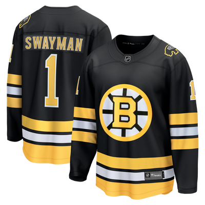 Boston Bruins Jeremy Swayman Fanatics Black Home Breakaway Jersey