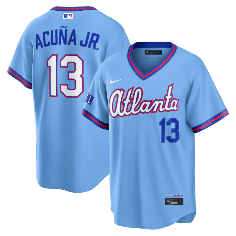 Atlanta Braves Ronald Acuña Jr. Nike Powder Blue 2026 City Connect Stadium Jersey