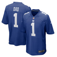 New York Giants Number 1 Dad Nike Royal Game Jersey