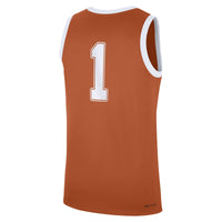#1 Texas Longhorns Nike Road Replica Jersey - Texas Orange